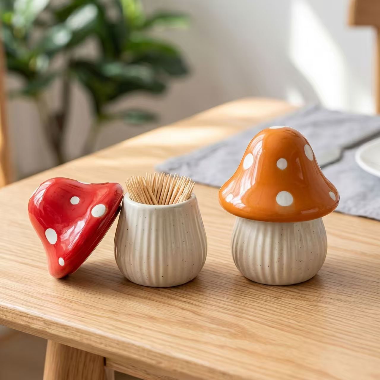 Cartoon Mushroom Ceramic Stora - Kitchen Appliances Holder review and price