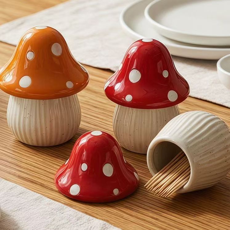 Cartoon Mushroom Ceramic Stora - Kitchen Appliances Holder review and price