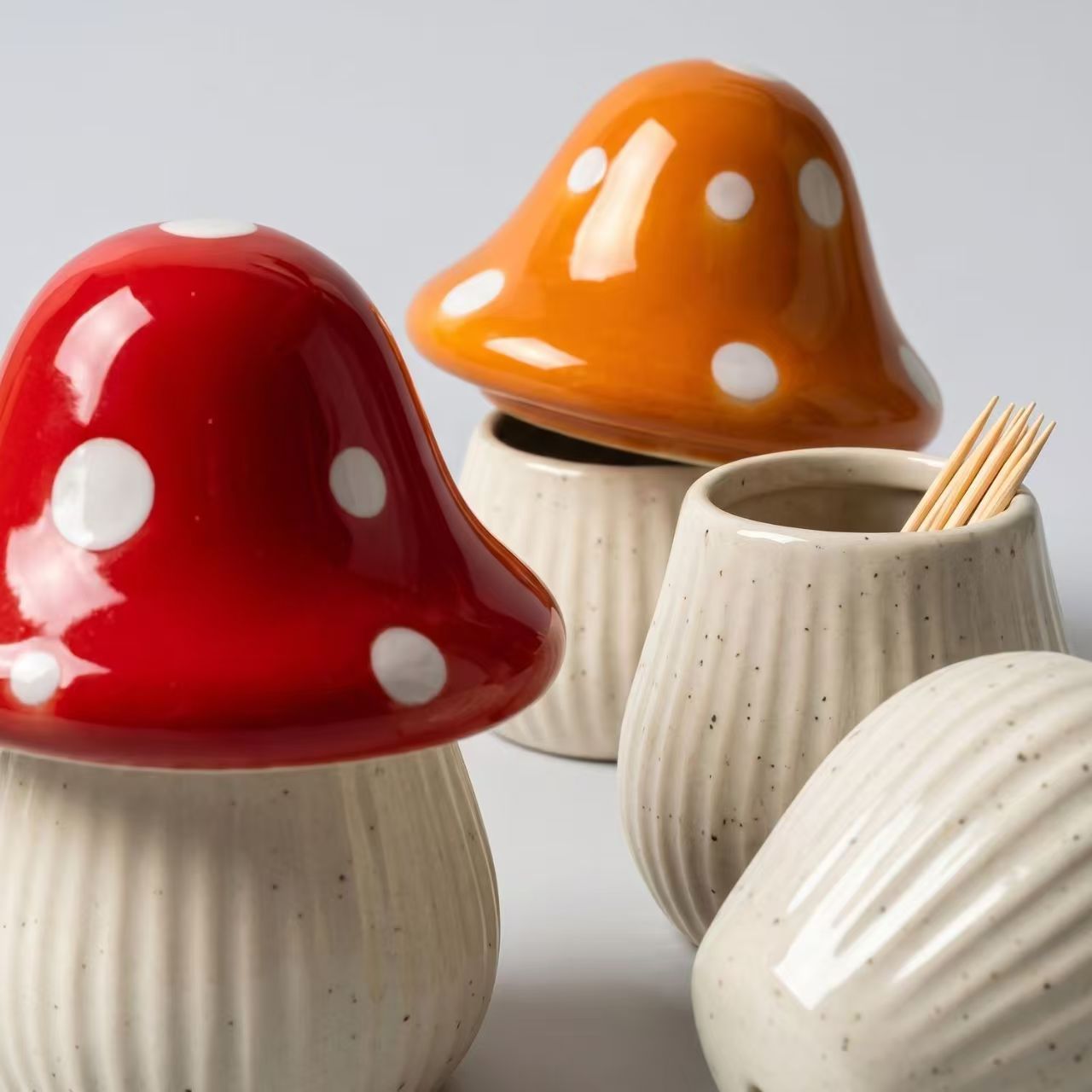 Cartoon Mushroom Ceramic Stora - Kitchen Appliances Holder review and price
