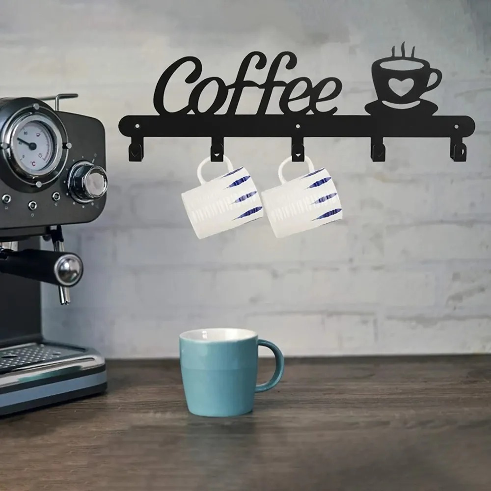 Metal Wall Mounted Coffee Mug  - Kitchen Appliances Holder review and price