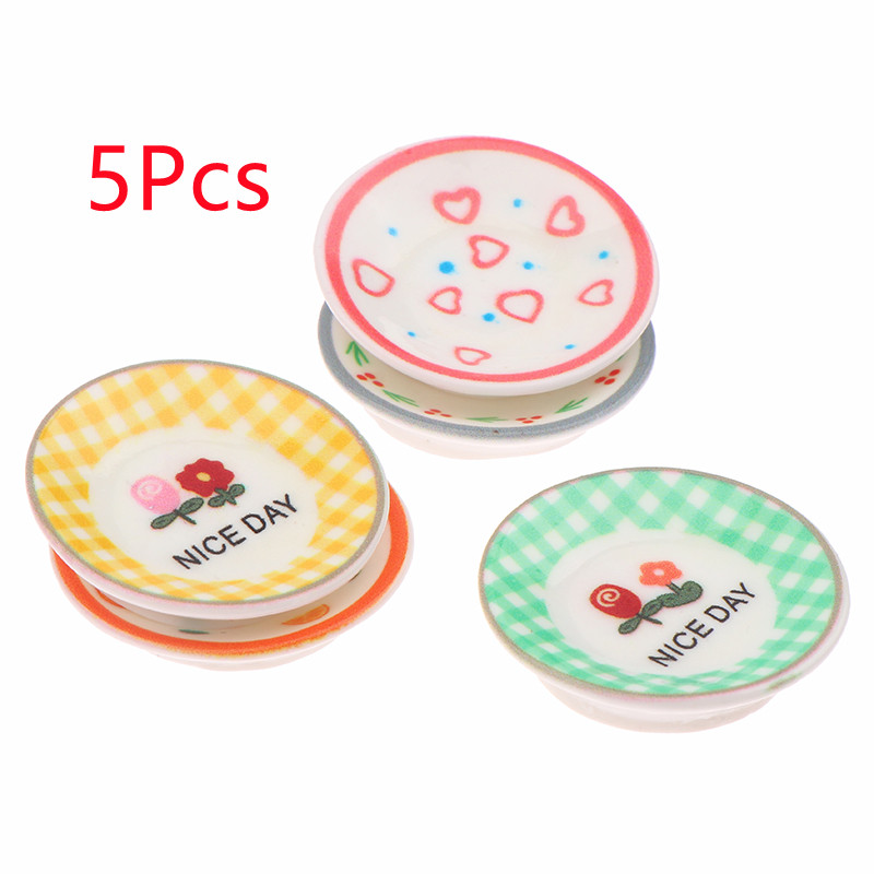5Pcs 1/12 Dollhouse Mini Plate - Kitchen Appliances Store review and price
