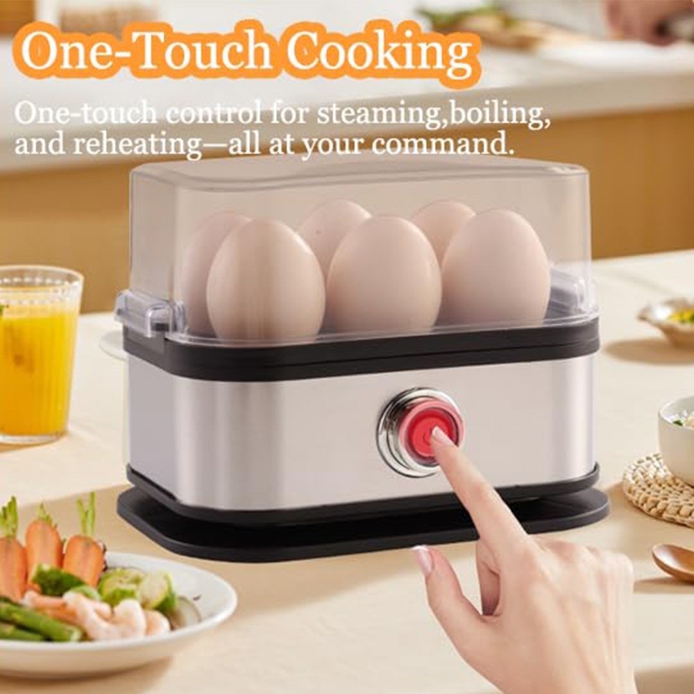 200W Power Eggs Boiler 6 Eggs  - Egg Cooker Rapid review and price