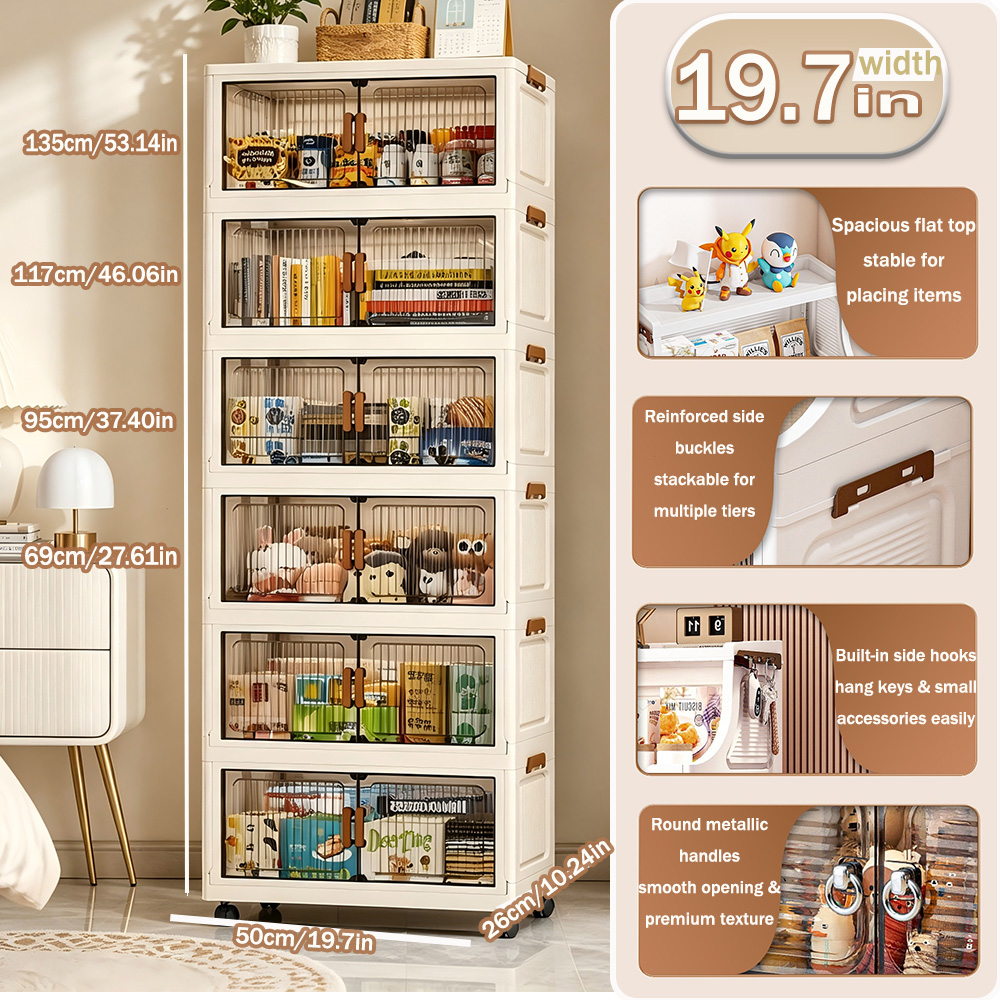 19.7in 3/4/5/6-Tier Foldable S - Kitchen Appliances Cabinet review and price