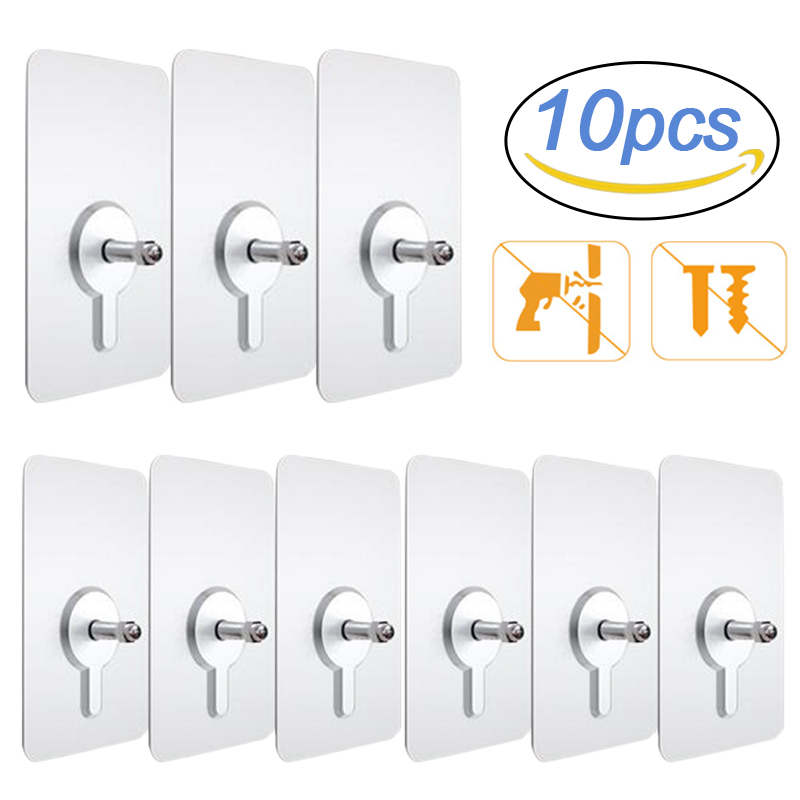 10Pcs Shelf Adhesive Wall Hook - Kitchen Appliances Cabinet review and price