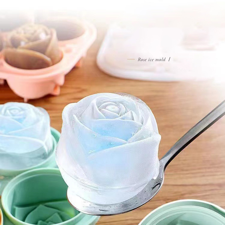 3D Rose Ice Molds 4 Holes Ice  - Kitchen Appliances Holder review and price