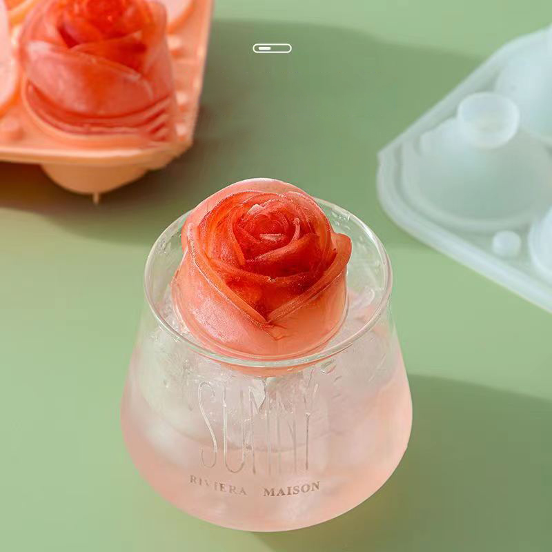 3D Rose Ice Molds 4 Holes Ice  - Kitchen Appliances Holder review and price