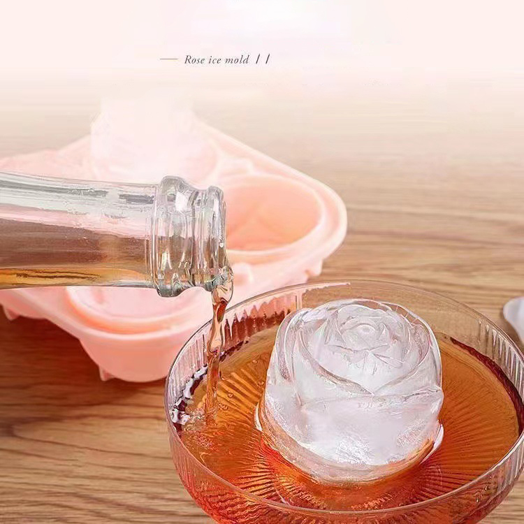 3D Rose Ice Molds 4 Holes Ice  - Kitchen Appliances Holder review and price