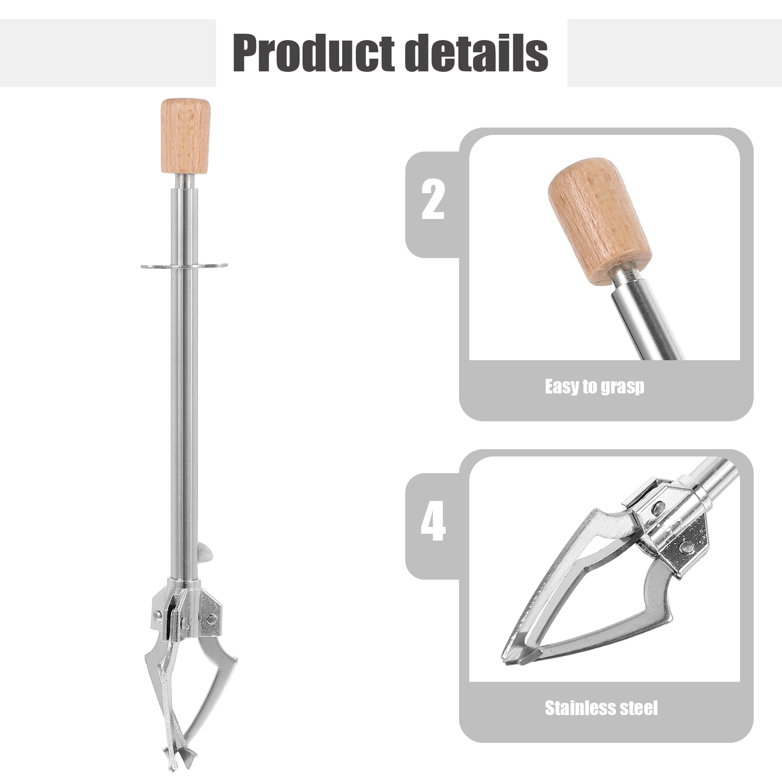 1pc Stainless Steel Food Tong  - Kitchen Appliances Holder review and price