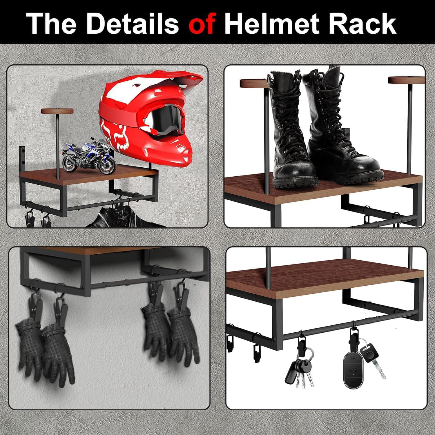 Wooden Motorcycle Helmet Wall  - Kitchen Appliances Cabinet review and price